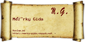Márky Gida névjegykártya